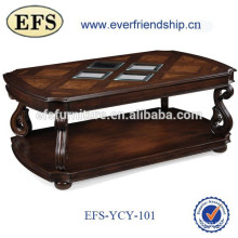 Hand carved solid wood living room center coffee table